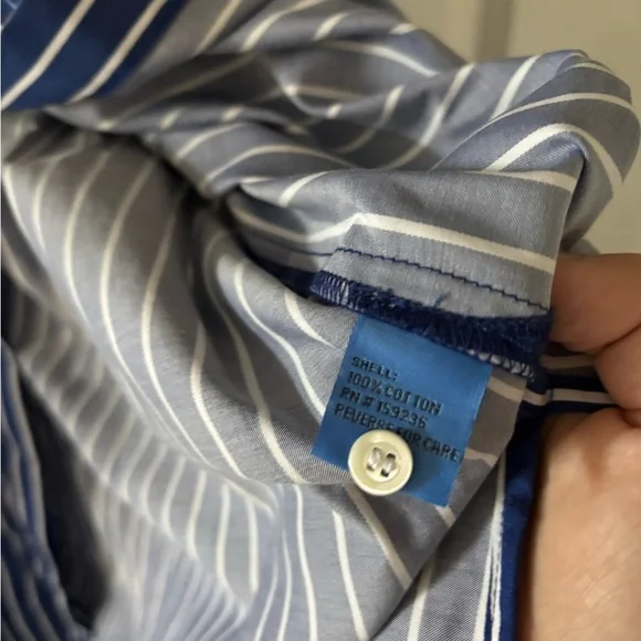 J.McLaughlin Orla Stripe Long Sleeve Tie Waist Button Front Midi Shirt Dress - Picture 8 of 9